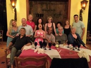 The 77 Home Avenue crew in Cancun: David Booker, Lesley Berglund, Larry Hafetz, Kevin McGowan, Mitzi Fennel (all class of 84) and Jennifer Hutchinson McGowan, class of 85, plus all their respective spouses and kids.